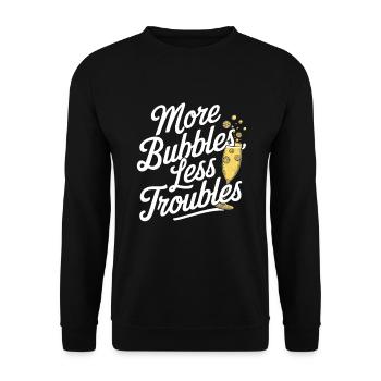 Brunch Culture Bottomless Mimosa Lovers - Unisex Sweatshirt - black - Front - Alina (178cm) & Michal (187cm)