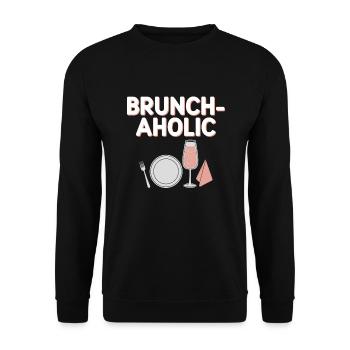Brunch Culture Bottomless Mimosa Lovers - Unisex Sweatshirt - black - Front - Alina (178cm) & Michal (187cm)