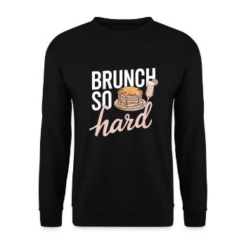 Brunch Culture Bottomless Mimosa Lovers - Unisex Sweatshirt - black - Front - Alina (178cm) & Michal (187cm)