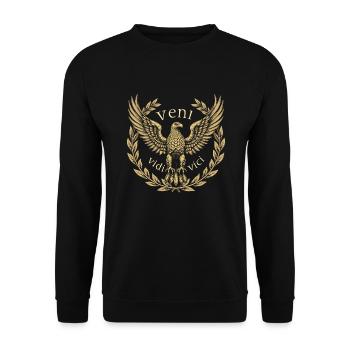 History buffs Ancient Rome enthusiasts - Unisex Sweatshirt - black - Front - Alina (178cm) & Michal (187cm)