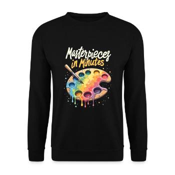 Speed Painting Live Performance Art Quick Creative - Unisex Sweatshirt - black - Front - Alina (178cm) & Michal (187cm)