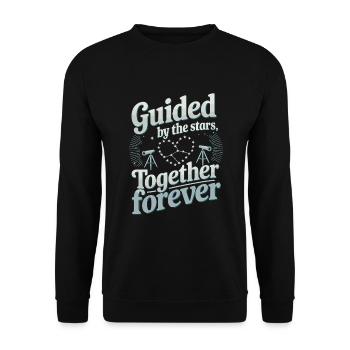Stargazing For Couples Romantic Nights - Unisex Sweatshirt - black - Front - Alina (178cm) & Michal (187cm)