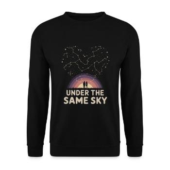 Stargazing For Couples Romantic Nights - Unisex Sweatshirt - black - Front - Alina (178cm) & Michal (187cm)