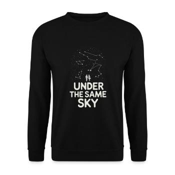 Stargazing For Couples Romantic Nights - Unisex Sweatshirt - black - Front - Alina (178cm) & Michal (187cm)
