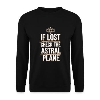 astral projection fans who are out-of-body - Unisex Sweatshirt - black - Front - Alina (178cm) & Michal (187cm)