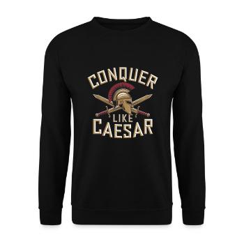 History buffs Ancient Rome enthusiasts - Unisex Sweatshirt - black - Front - Alina (178cm) & Michal (187cm)
