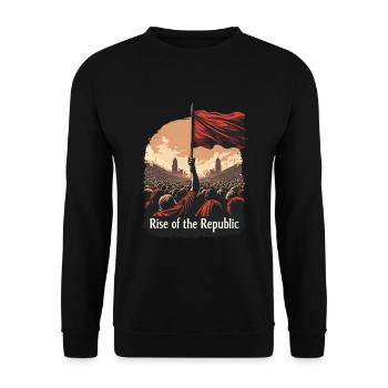 History buffs Ancient Rome enthusiasts - Unisex Sweatshirt - black - Front - Alina (178cm) & Michal (187cm)