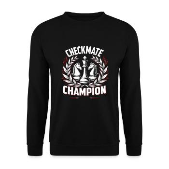 Échecs Tacticiens Stratégie Maîtres Tactique - Sweat-shirt Unisexe - noir - Devant - Alina (178cm) & Michal (187cm)