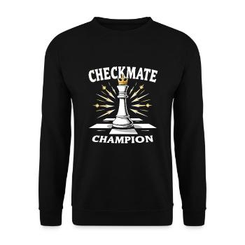 Échecs Tacticiens Stratégie Maîtres Tactique - Sweat-shirt Unisexe - noir - Devant - Alina (178cm) & Michal (187cm)
