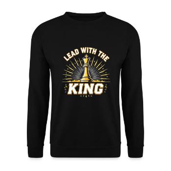 Échecs Tacticiens Stratégie Maîtres Tactique - Sweat-shirt Unisexe - noir - Devant - Alina (178cm) & Michal (187cm)
