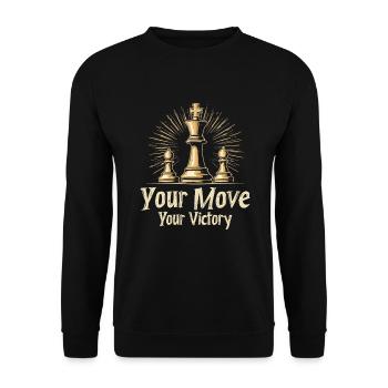 Échecs Tacticiens Stratégie Maîtres Tactique - Sweat-shirt Unisexe - noir - Devant - Alina (178cm) & Michal (187cm)
