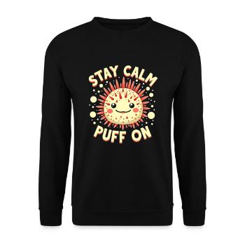 Kugelfisch-meereslebewesen-enthusiasten Quirky - Unisex Pullover - Schwarz - Vorne - Alina (178cm) & Michal (187cm)