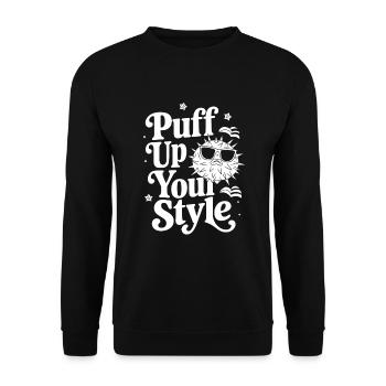 Kugelfisch-meereslebewesen-enthusiasten Quirky - Unisex Pullover - Schwarz - Vorne - Alina (178cm) & Michal (187cm)