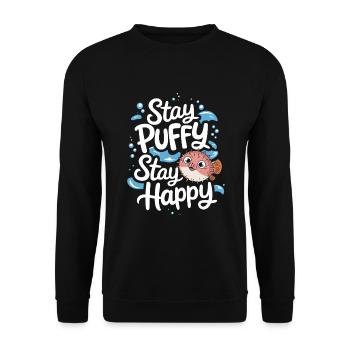 Kugelfisch-meereslebewesen-enthusiasten Quirky - Unisex Pullover - Schwarz - Vorne - Alina (178cm) & Michal (187cm)
