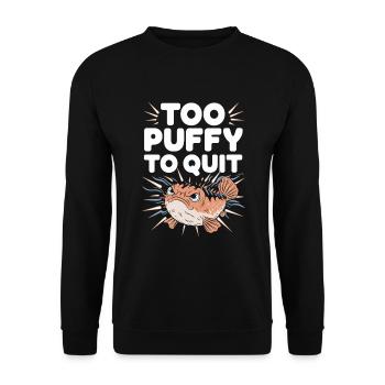 Kugelfisch-meereslebewesen-enthusiasten Quirky - Unisex Pullover - Schwarz - Vorne - Alina (178cm) & Michal (187cm)