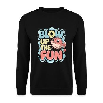 Kugelfisch-meereslebewesen-enthusiasten Quirky - Unisex Pullover - Schwarz - Vorne - Alina (178cm) & Michal (187cm)