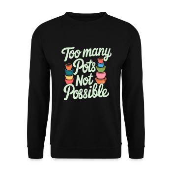 Pflanzensammler Für Zimmerpflanzensammler Im - Unisex Pullover - Schwarz - Vorne - Alina (178cm) & Michal (187cm)