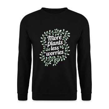 Pflanzensammler Für Zimmerpflanzensammler Im - Unisex Pullover - Schwarz - Vorne - Alina (178cm) & Michal (187cm)