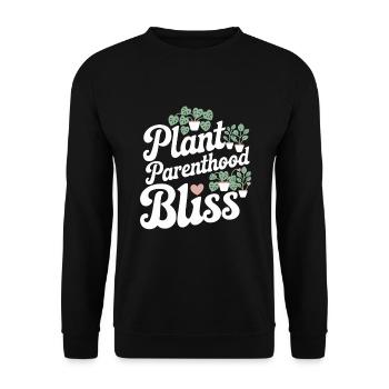 Pflanzensammler Für Zimmerpflanzensammler Im - Unisex Pullover - Schwarz - Vorne - Alina (178cm) & Michal (187cm)