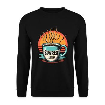 Morning Routine, Wellness Habits, More Productive - Unisex Sweatshirt - black - Front - Alina (178cm) & Michal (187cm)