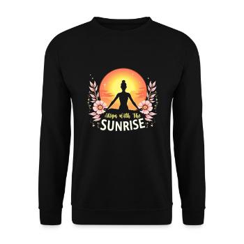 Morning Routine, Wellness Habits, More Productive - Unisex Sweatshirt - black - Front - Alina (178cm) & Michal (187cm)