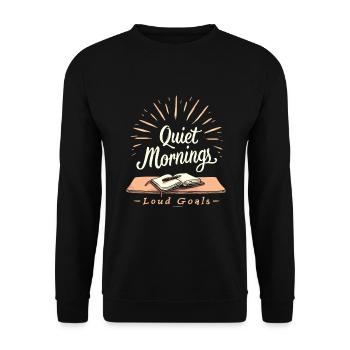 Morning Routine, Wellness Habits, More Productive - Unisex Sweatshirt - black - Front - Alina (178cm) & Michal (187cm)