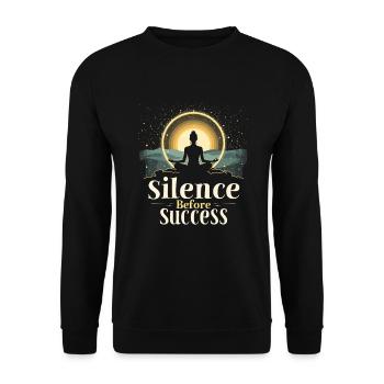 Morning Routine, Wellness Habits, More Productive - Unisex Sweatshirt - black - Front - Alina (178cm) & Michal (187cm)