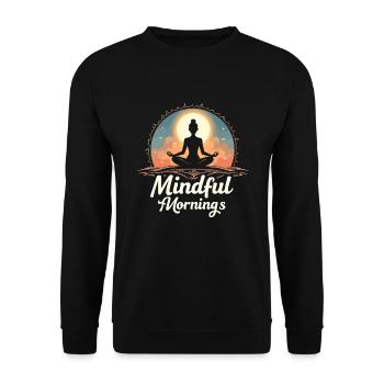 Morning Routine, Wellness Habits, More Productive - Unisex Sweatshirt - black - Front - Alina (178cm) & Michal (187cm)