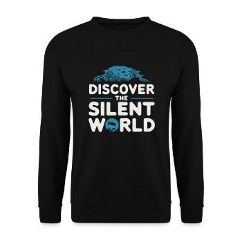 Freitaucher Unterwasser Abenteuer Freitauchen - Unisex Pullover - Schwarz - Vorne - Alina (178cm) & Michal (187cm)