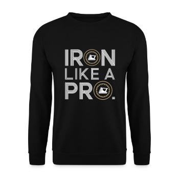 Repassage extrême Compétitif Drôle - Sweat-shirt Unisexe - noir - Devant - Alina (178cm) & Michal (187cm)