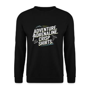 Repassage extrême Compétitif Drôle - Sweat-shirt Unisexe - noir - Devant - Alina (178cm) & Michal (187cm)