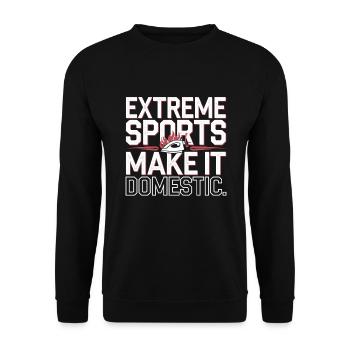 Repassage extrême Compétitif Drôle - Sweat-shirt Unisexe - noir - Devant - Alina (178cm) & Michal (187cm)