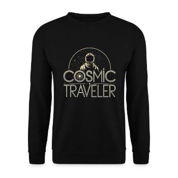 Spieler Mit Weltraumthemen Cosmic Gaming Sci-fi - Unisex Pullover - Schwarz - Vorne - Alina (178cm) & Michal (187cm)