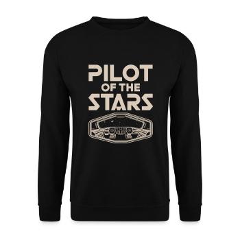 Spieler Mit Weltraumthemen Cosmic Gaming Sci-fi - Unisex Pullover - Schwarz - Vorne - Alina (178cm) & Michal (187cm)