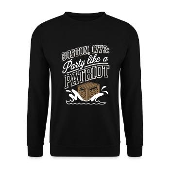 Boston Tea 1773 American Revolution Historic - Unisex Pullover - Schwarz - Vorne - Alina (178cm) & Michal (187cm)
