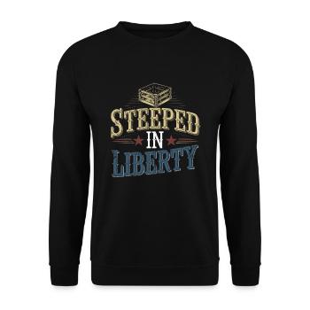 Boston Tea 1773 American Revolution Historic - Unisex Pullover - Schwarz - Vorne - Alina (178cm) & Michal (187cm)