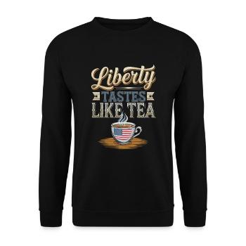 Boston Tea 1773 American Revolution Historic - Unisex Pullover - Schwarz - Vorne - Alina (178cm) & Michal (187cm)
