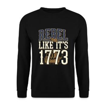 Boston Tea 1773 American Revolution Historic - Unisex Pullover - Schwarz - Vorne - Alina (178cm) & Michal (187cm)