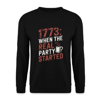Boston Tea 1773 American Revolution Historic - Unisex Pullover - Schwarz - Vorne - Alina (178cm) & Michal (187cm)