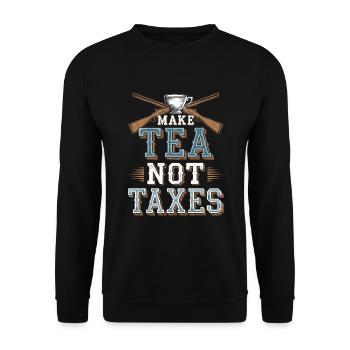 Boston Tea 1773 American Revolution Historic - Unisex Pullover - Schwarz - Vorne - Alina (178cm) & Michal (187cm)
