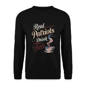 Boston Tea 1773 American Revolution Historic - Unisex Pullover - Schwarz - Vorne - Alina (178cm) & Michal (187cm)