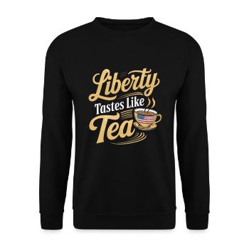 Boston Tea 1773 American Revolution Historic - Unisex Pullover - Schwarz - Vorne - Alina (178cm) & Michal (187cm)
