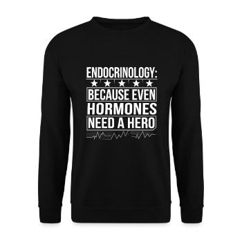 Medical Science Für Endokrinologie - Unisex Pullover - Schwarz - Vorne - Alina (178cm) & Michal (187cm)