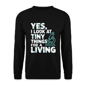 Passionné de microscope Technicien de laboratoire Science - Sweat-shirt Unisexe - noir - Devant - Alina (178cm) & Michal (187cm)