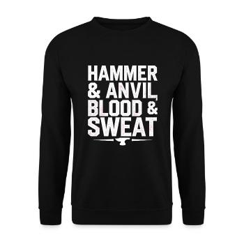 Forge Viking Guerrier Forge nordique Travail du métal - Sweat-shirt Unisexe - noir - Devant - Alina (178cm) & Michal (187cm)