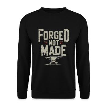 Blacksmithing Viking Warrior Norse Forge Metalwork - Unisex Pullover - Schwarz - Vorne - Alina (178cm) & Michal (187cm)