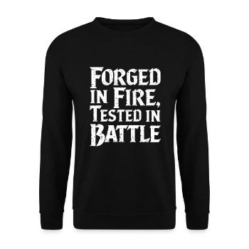 Forge Viking Guerrier Forge nordique Travail du métal - Sweat-shirt Unisexe - noir - Devant - Alina (178cm) & Michal (187cm)