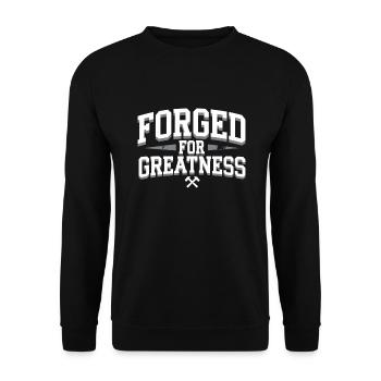 Forge Viking Guerrier Forge nordique Travail du métal - Sweat-shirt Unisexe - noir - Devant - Alina (178cm) & Michal (187cm)