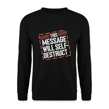Retro Cryptography Spy Code Roast Spying - Unisex Sweatshirt - black - Front - Alina (178cm) & Michal (187cm)