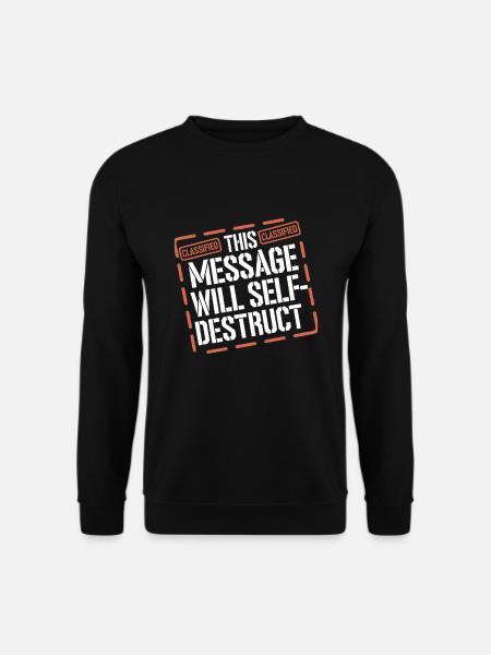 Retro Cryptography Spy Codebratenspionage - Unisex Pullover - Schwarz